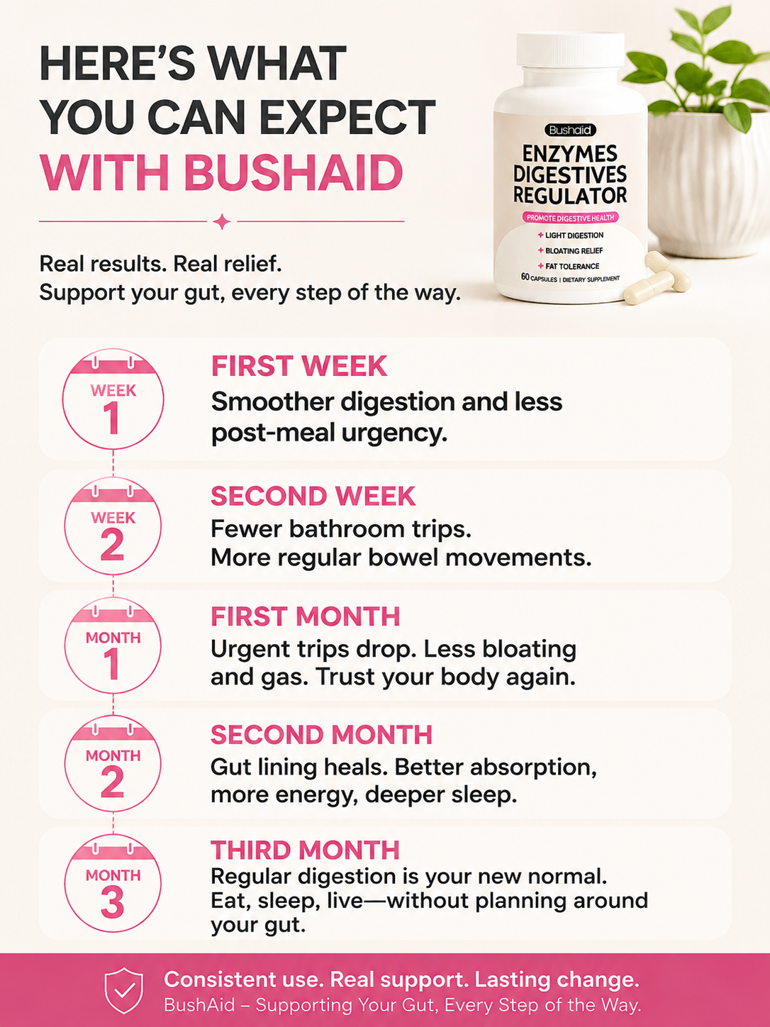 Bushaid Digestive enzyme support capsule Vascular Health