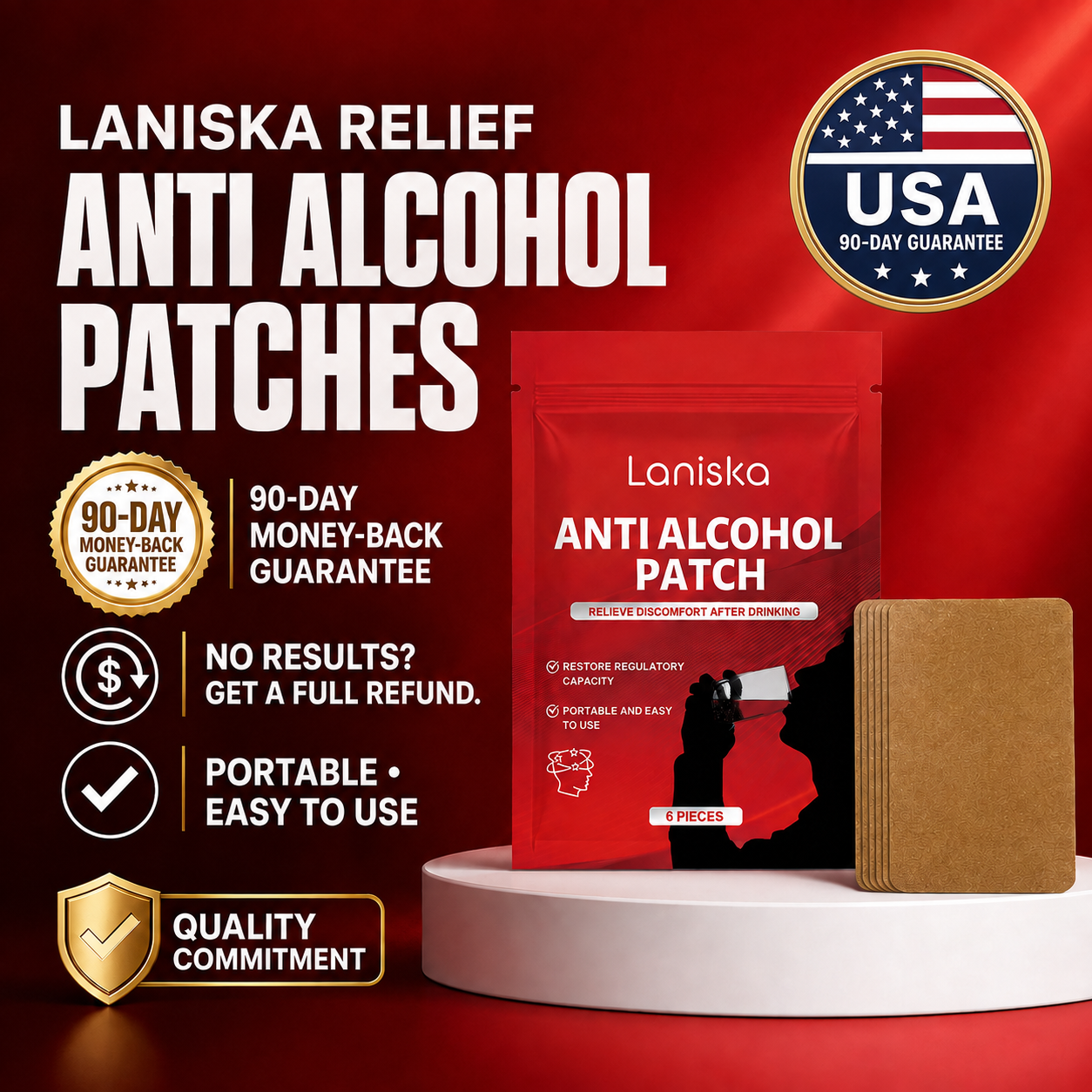 Laniska Relief alcohol patches