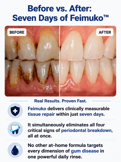Feimuko™ Dissolves Tartar and Restores Your Gums Without Surgery