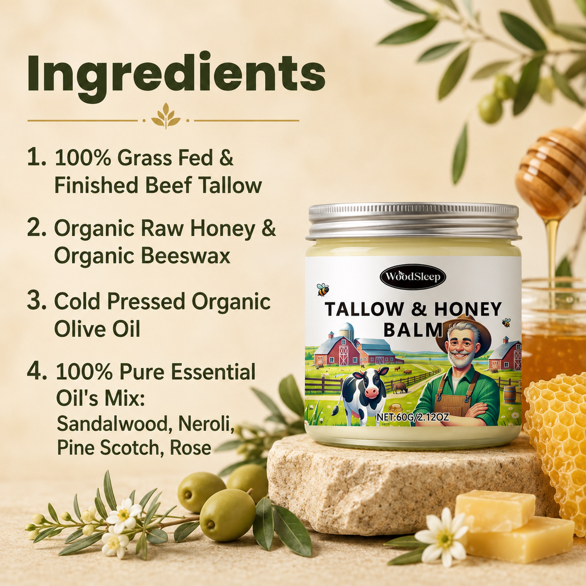 WoodSleep Butter Honey Skin Moisturizing Cream