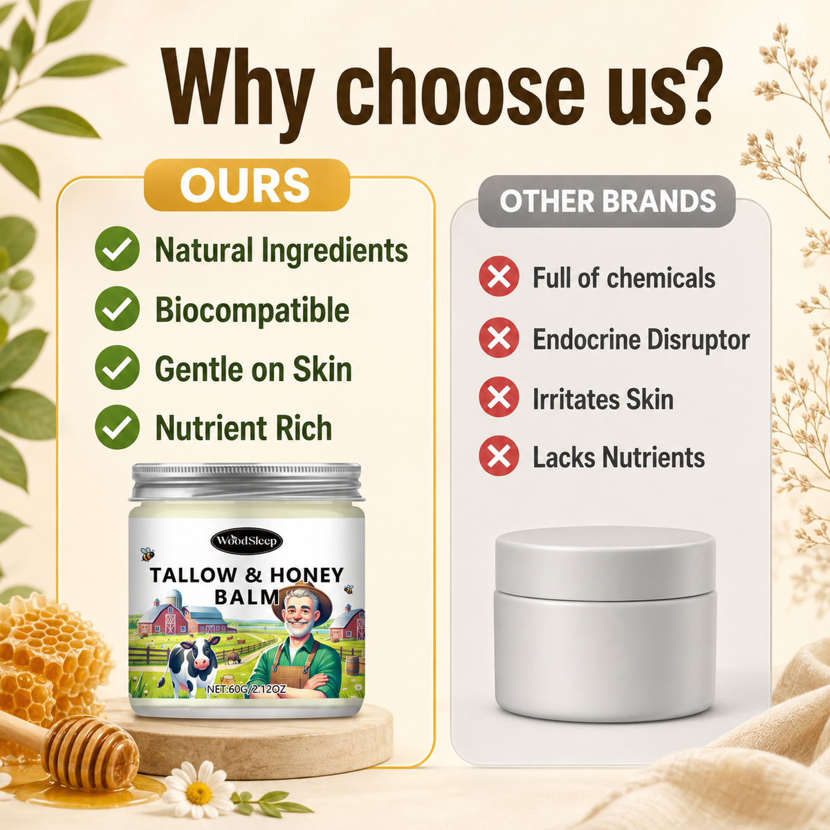 WoodSleep Butter Honey Skin Moisturizing Cream