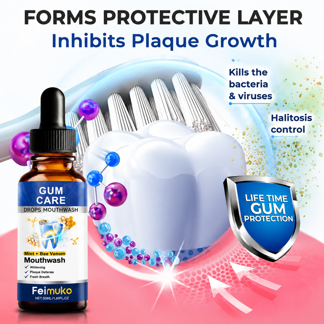 Feimuko™ Dissolves Tartar and Restores Your Gums Without Surgery