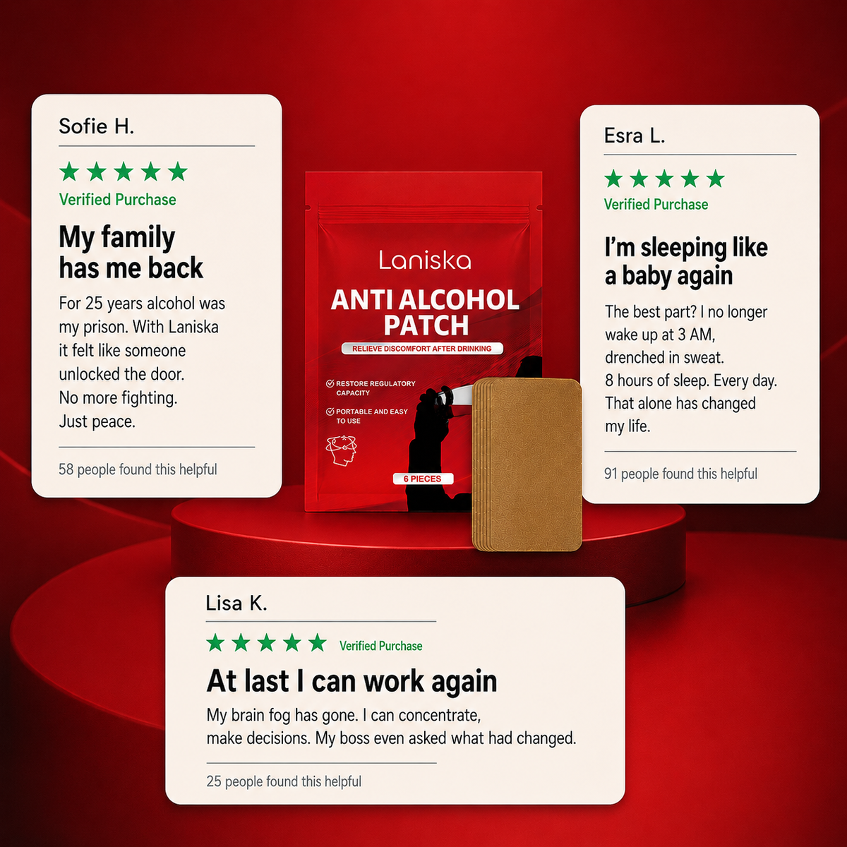 Laniska Relief alcohol patches