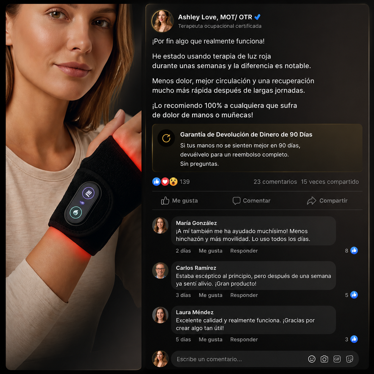 Wrist pain heat therapy device