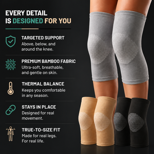High-quality bamboo fiber knee brace(Single)-MHW